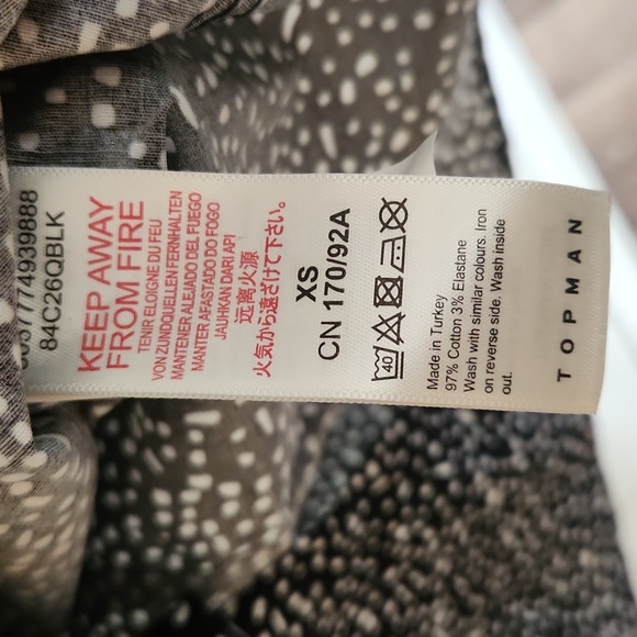 TOPMAN LONG SLEEVE BUTTON DOWN SHIRT - Picture 6 of 7